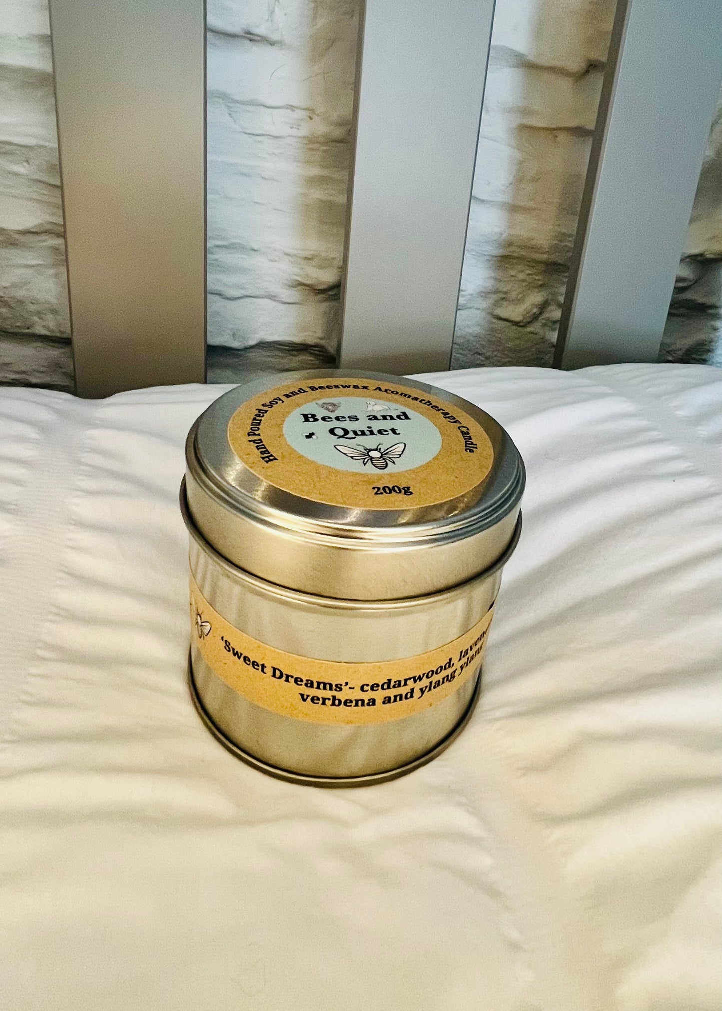 ‘Sweet Dreams’ Hand Poured Soy and Beeswax Candle