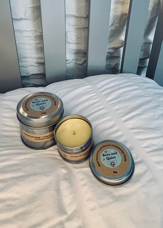 ‘Sweet Dreams’ Hand Poured Soy and Beeswax Candle