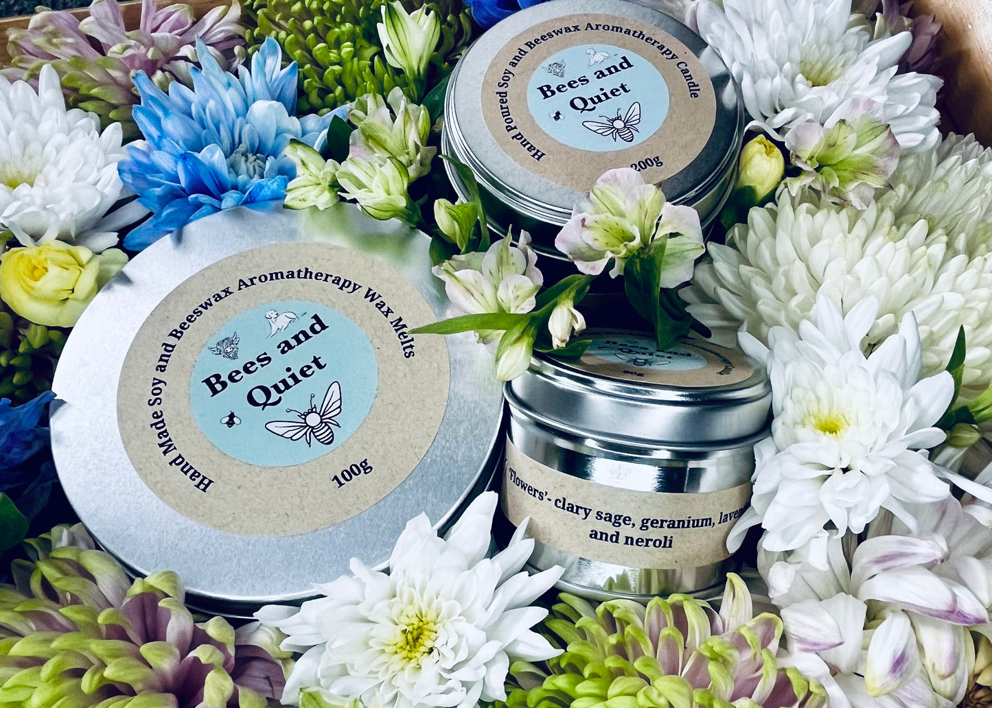 ‘Flowers’ Hand Poured Soy and Beeswax Wax Melts