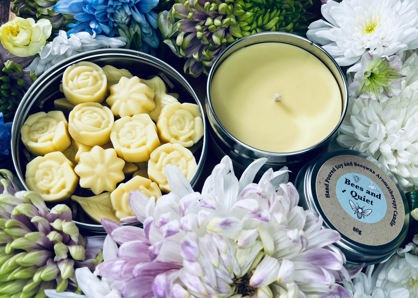 ‘Flowers’ Hand Poured Soy and Beeswax Wax Melts