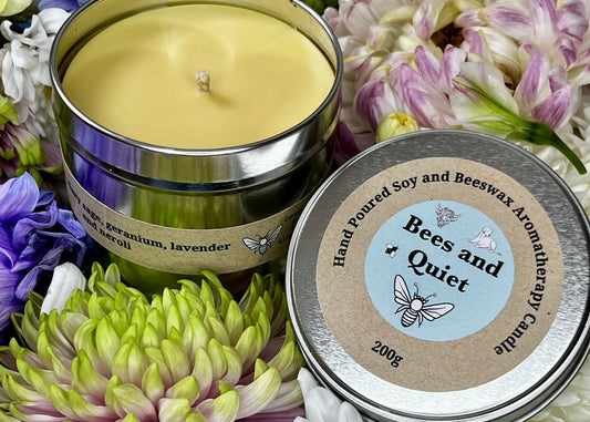 ‘Flowers’ Hand Poured Soy and Beeswax Candle