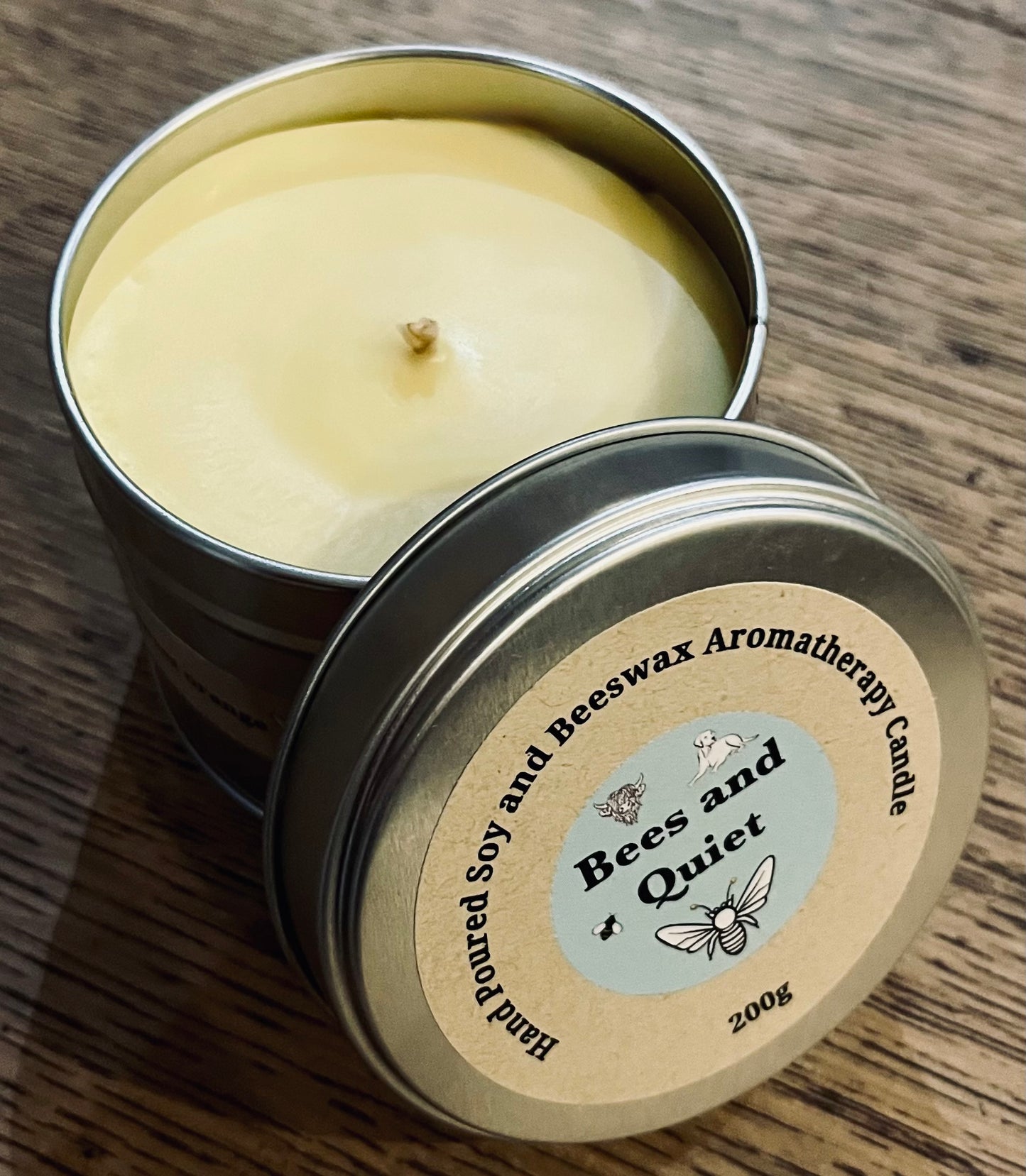 ‘Calm’ Hand Poured Soy and Beeswax Candle