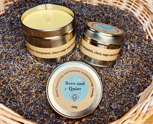 ‘Relax’ Hand Poured Soy and Beeswax Candle