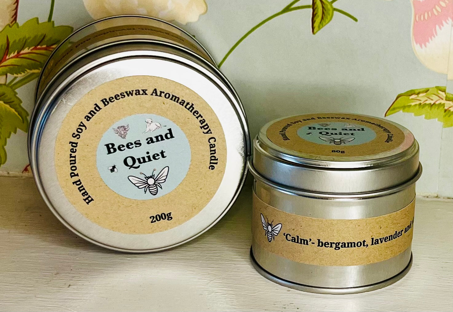 ‘Calm’ Hand Poured Soy and Beeswax Candle